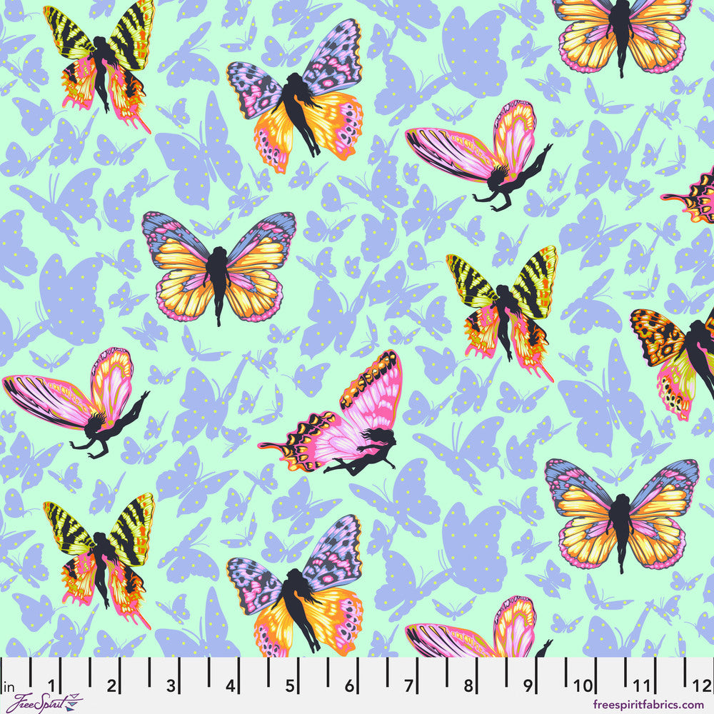 Legendary Quilt Fabric by Tula Pink - Fairy Godmother in Stardust Aqua - PWTP283.STARDUST
