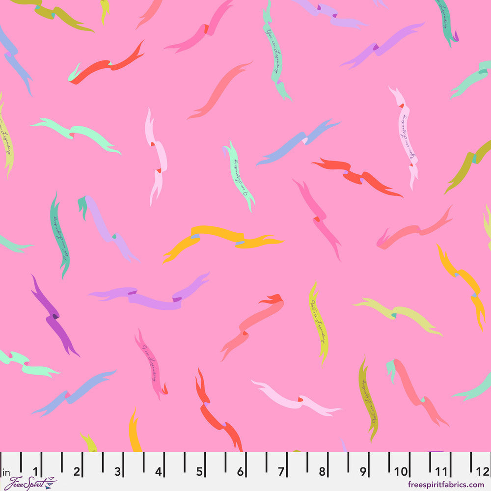 Legendary Quilt Fabric by Tula Pink - Gentle Reminder in Wild Orchid Pink - PWTP285.WILDORCHID