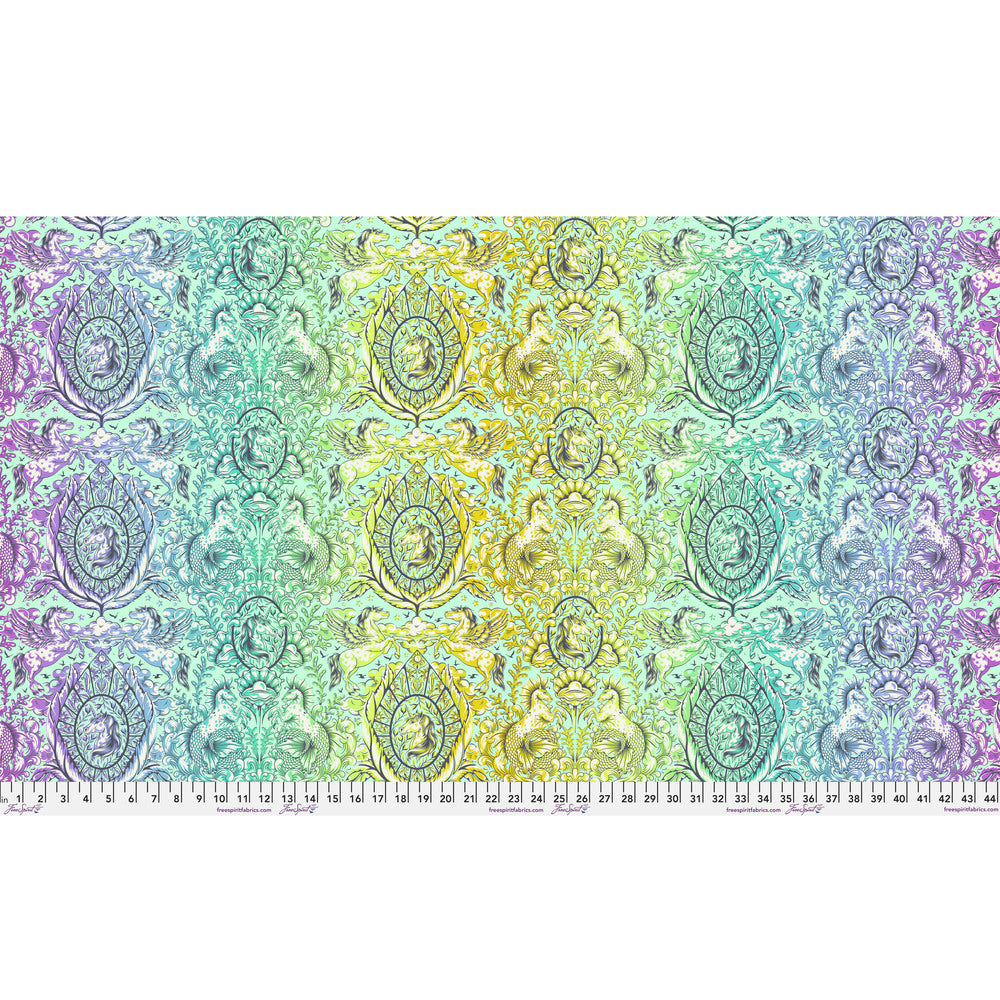Legendary Quilt Fabric by Tula Pink - Pony Tales in Stardust Purple/Aqua/Green - PWTP284.STARDUST
