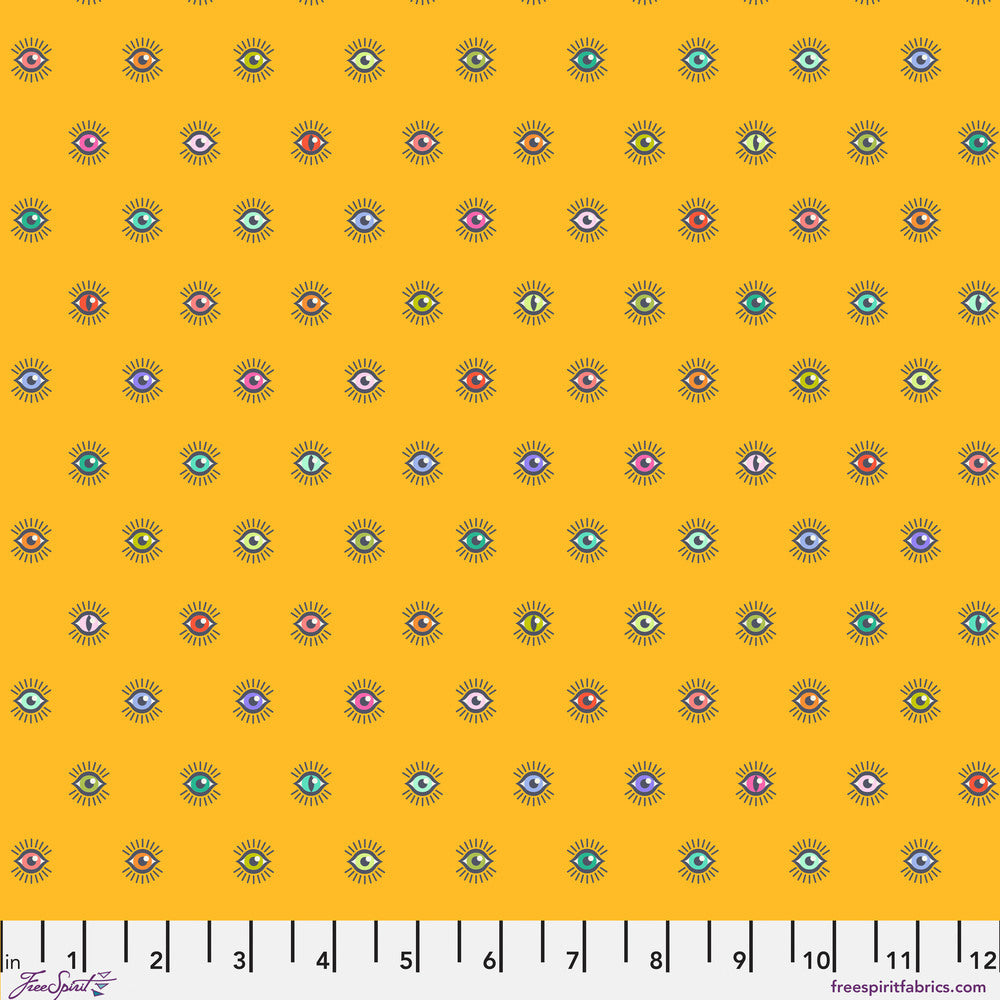 Legendary Quilt Fabric by Tula Pink - Visionary in Dandelion Yellow - PWTP287.DANDELION