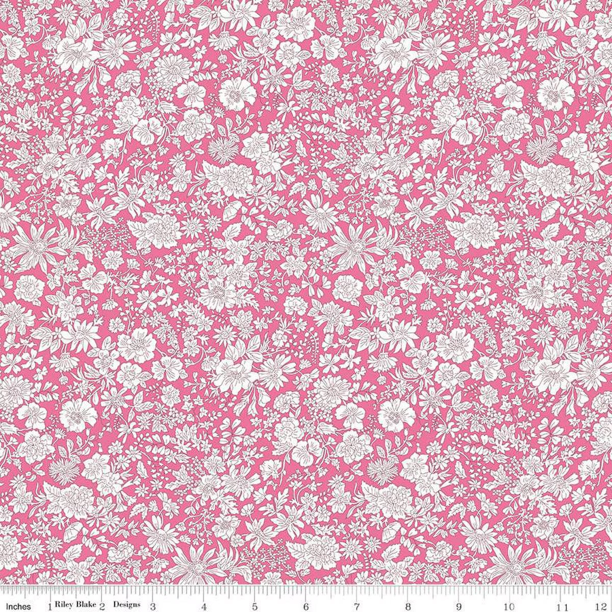 Liberty Emily Belle Quilt Fabric - Emily Belle in Bright Pink - 01666439A
