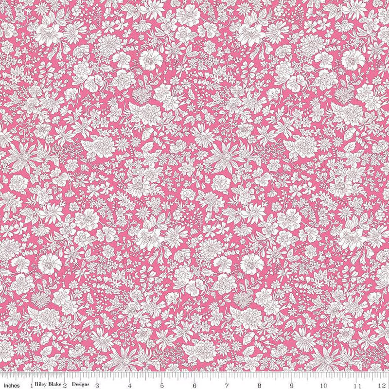 Liberty Emily Belle Quilt Fabric - Emily Belle in Bright Pink - 01666439A