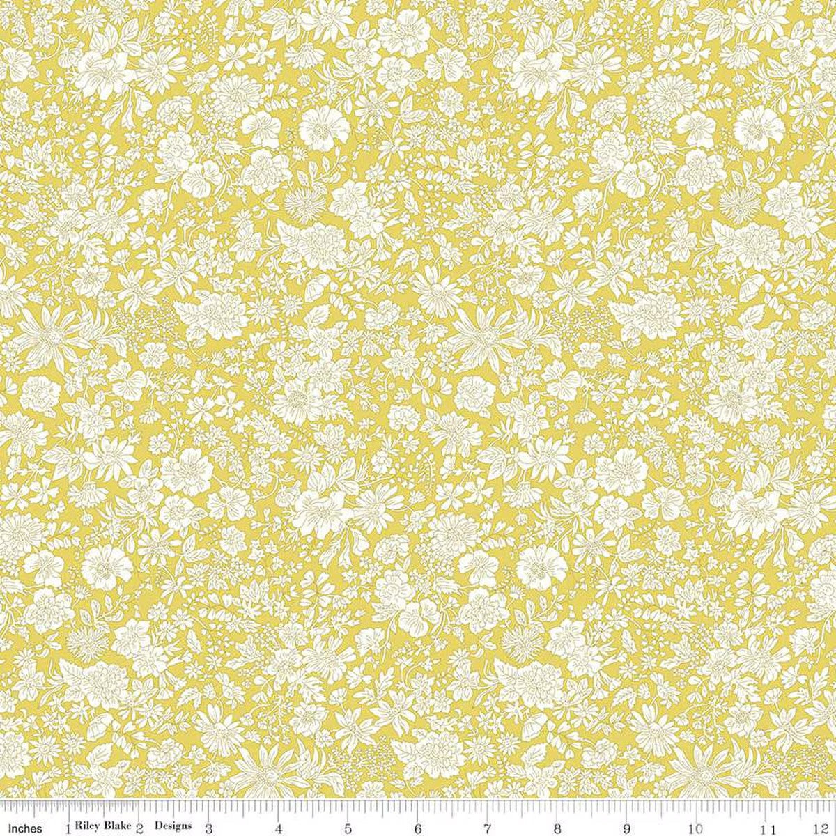 Liberty Emily Belle Quilt Fabric - Emily Belle in Lime Green/Yellow - 01666411A