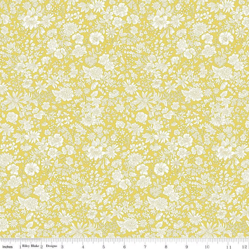 Liberty Emily Belle Quilt Fabric - Emily Belle in Lime Green/Yellow - 01666411A