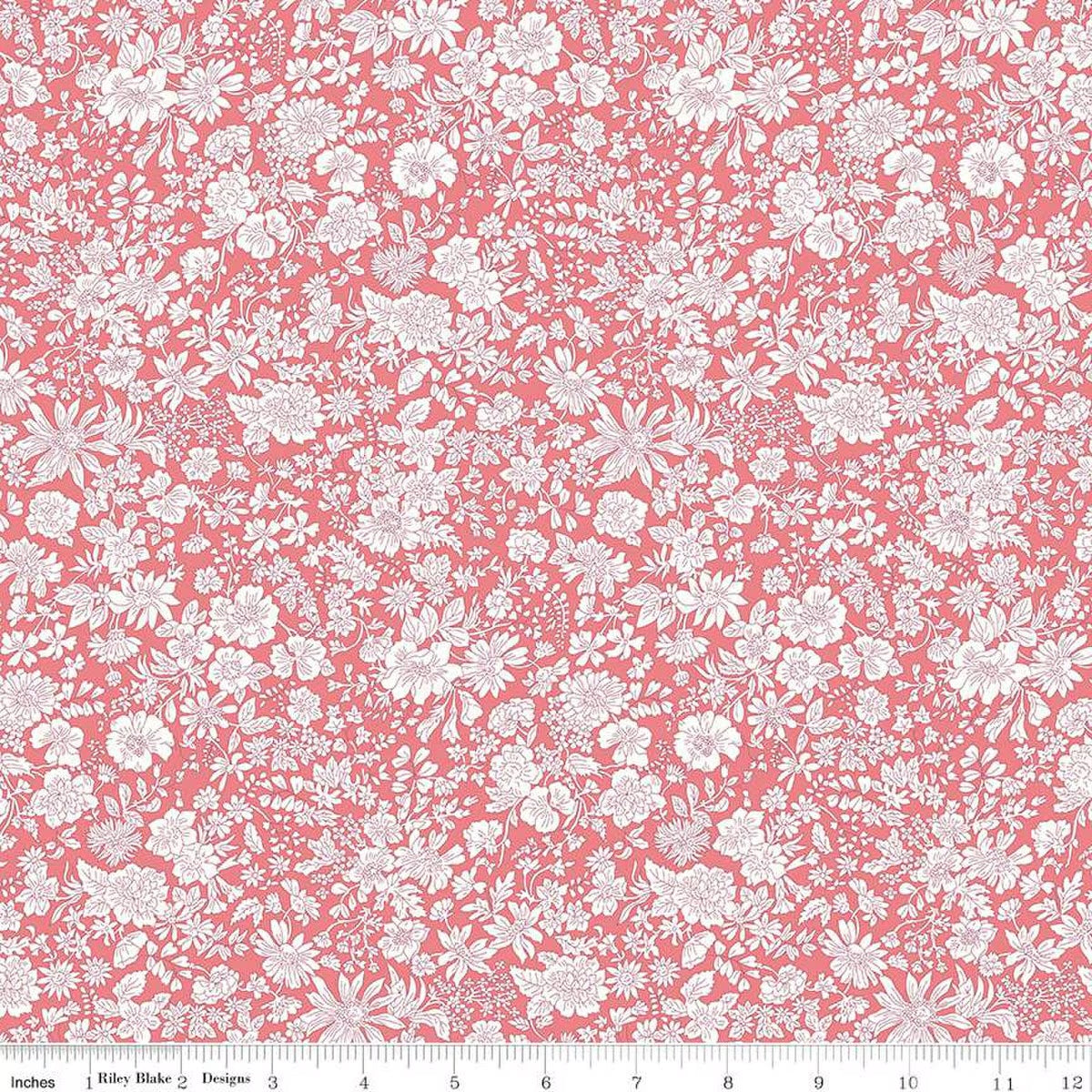 Liberty Emily Belle Quilt Fabric - Emily Belle in Watermelon Pink - 0166407A