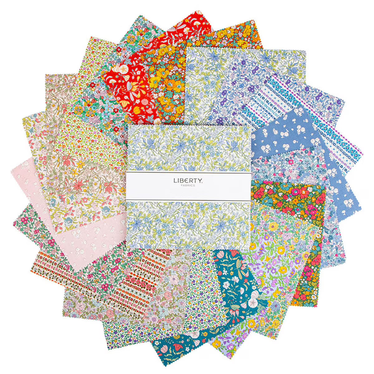 Liberty Everlasting Quilt Fabric - 5" Stacker - set of 42 5" squares - 0166SQ-EV-5