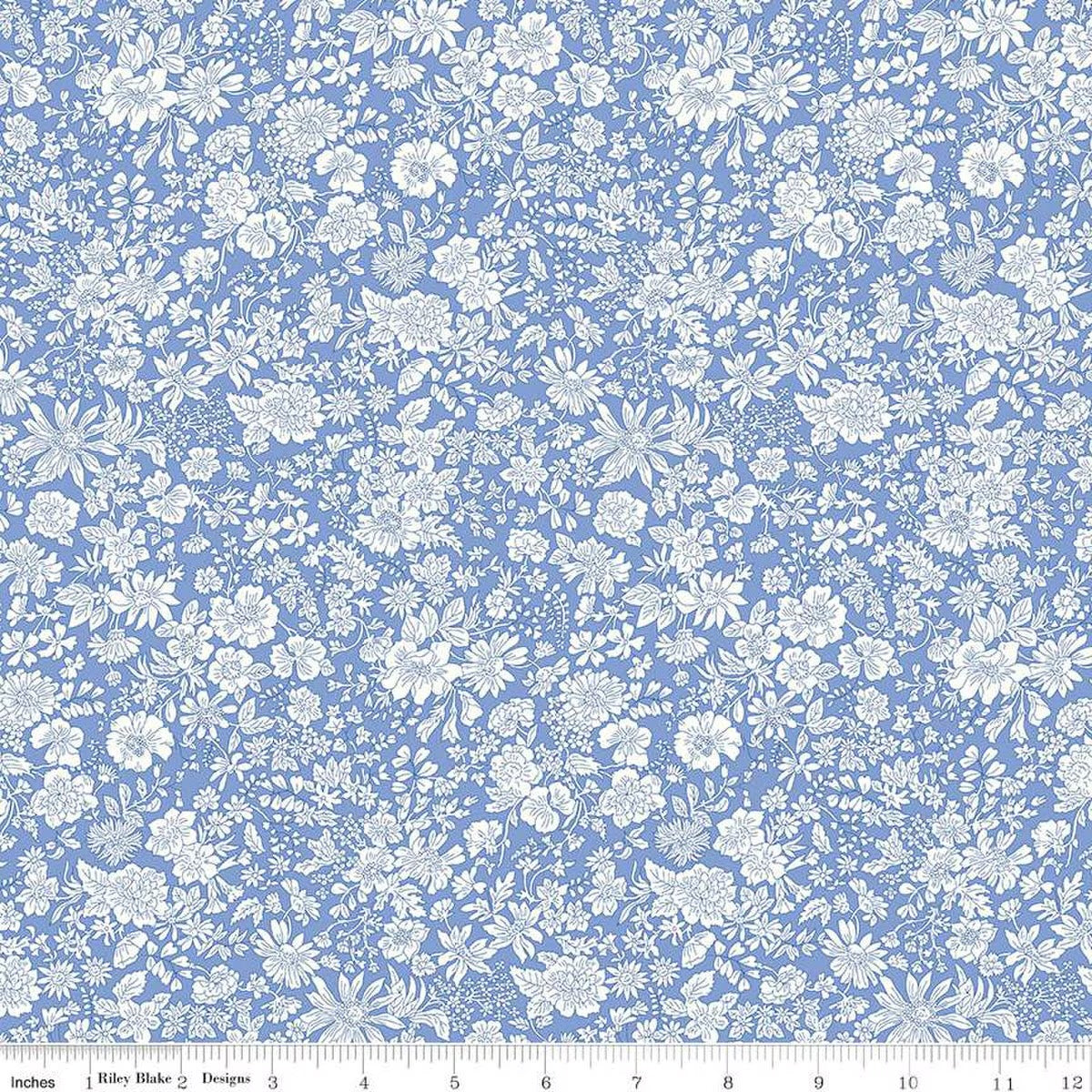 Liberty Emily Belle Quilt Fabric - Emily Belle in Marine Blue - 01666409A