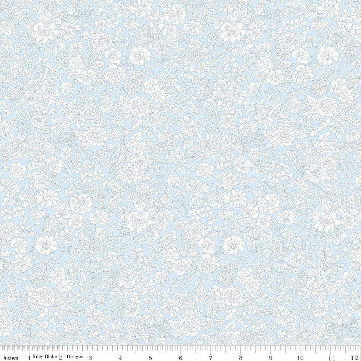 Liberty Quilt Fabric - Emily Belle in Pale Sky Blue - 01666424A