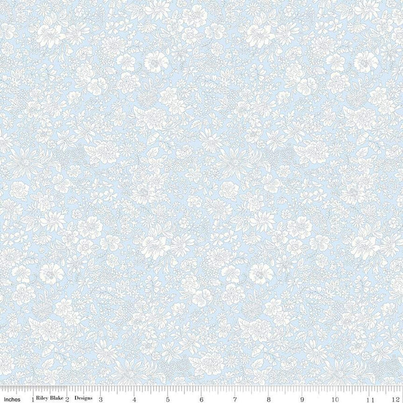 Liberty Quilt Fabric - Emily Belle in Pale Sky Blue - 01666424A