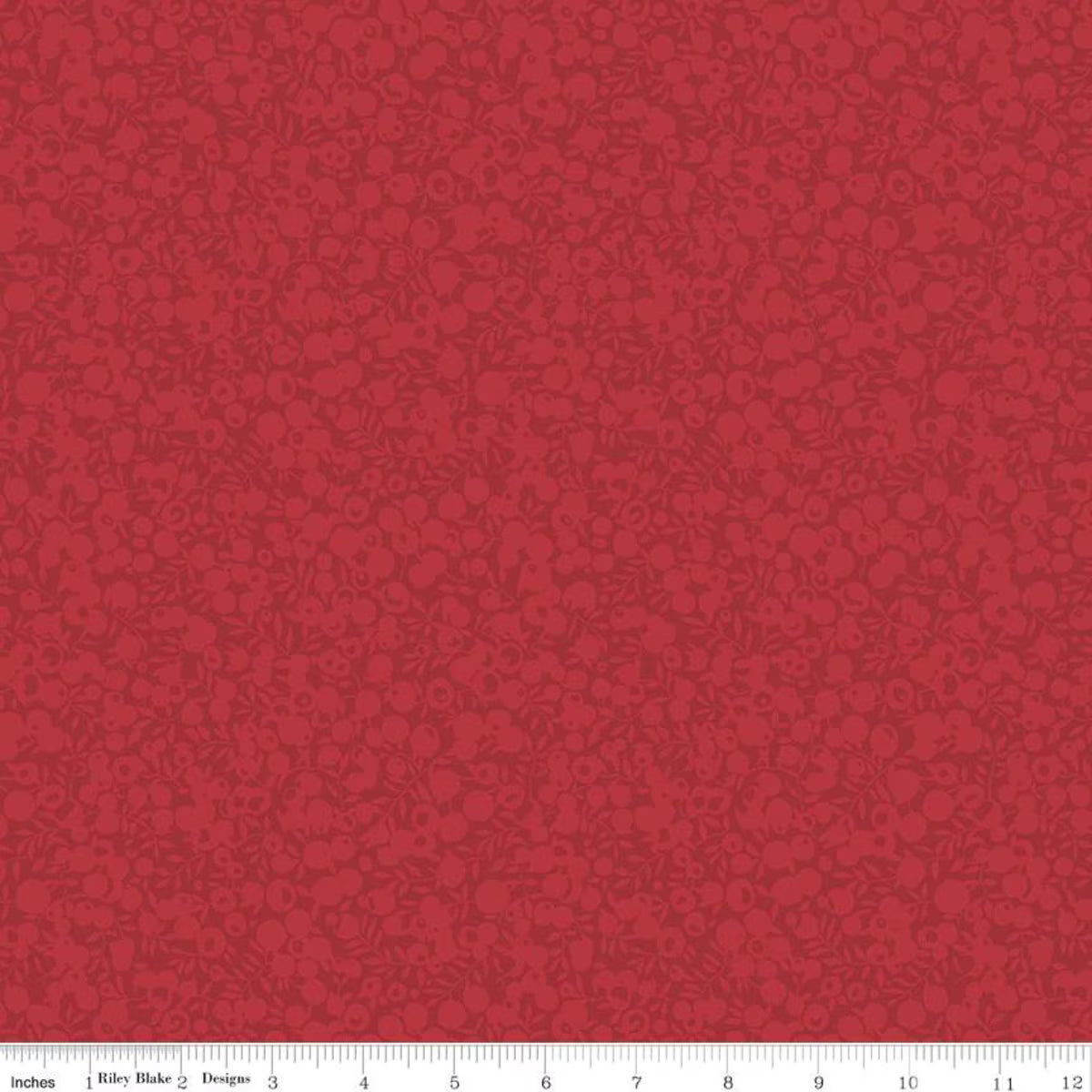 Liberty Quilt Fabric - Wiltshire Shadow in Ruby Red - 04775683Z