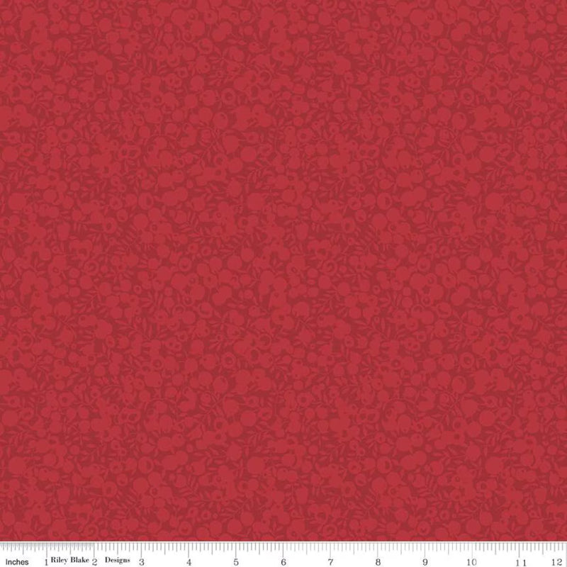 Liberty Quilt Fabric - Wiltshire Shadow in Ruby Red - 04775683Z