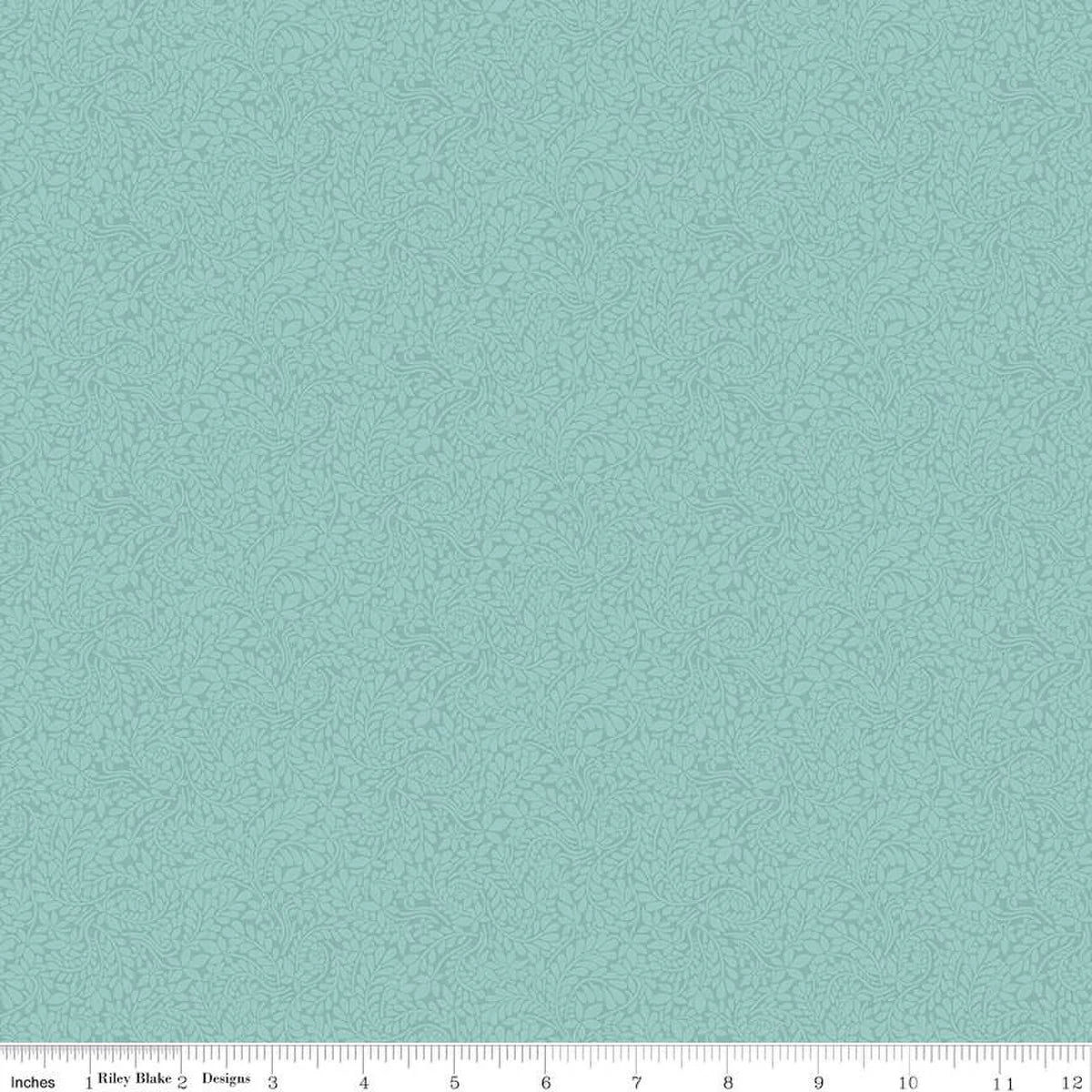 Liberty Quilt Fabric - York Fern in Duck Egg Blue - 016668104A