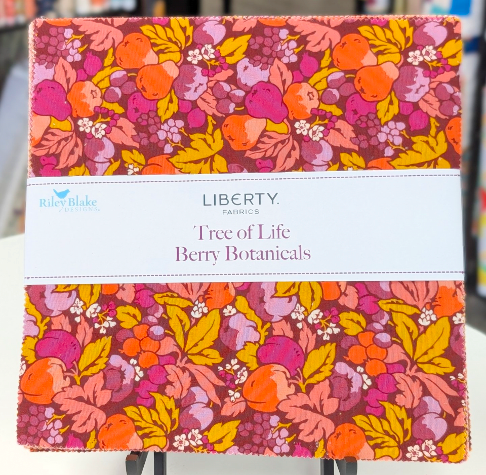 Liberty Tree of Life Quilt Fabric - Berry Botanicals 10 Inch Stacker - set of 42 10" squares - 10-TREELIFEC-42