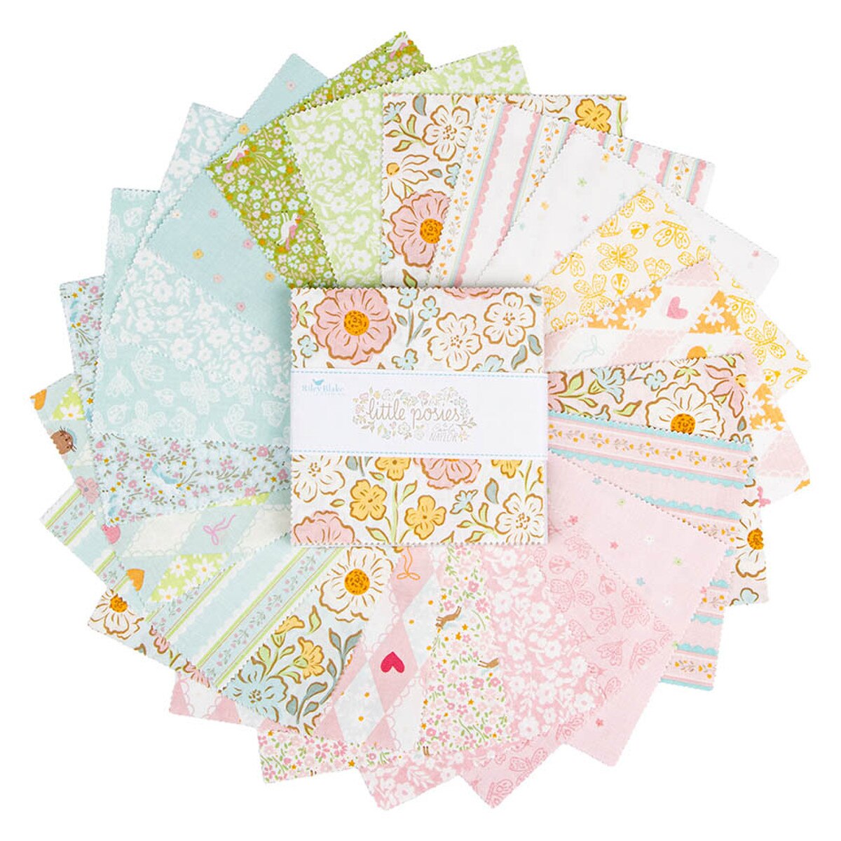 Little Posies Quilt Fabric - 5" Stacker - set of 42 5" squares - 5-18320-42