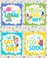 Little Seuss Quilt Fabric - Panel in Multi - ADED-23524-205 MULTI - SOLD AS A 36" PANEL