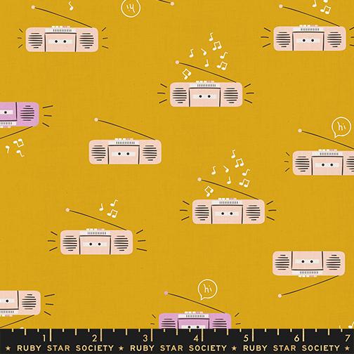 Lofi Linens Quilt Fabric by Ruby Star Society - Boom in Cactus Orange/Gold - RS1130 19CL - 15% LINEN/85 % COTTON