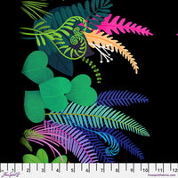 Love Under the Stars Quilt Fabric - Fern Curl Border in Black - PWKT062.XBLACK