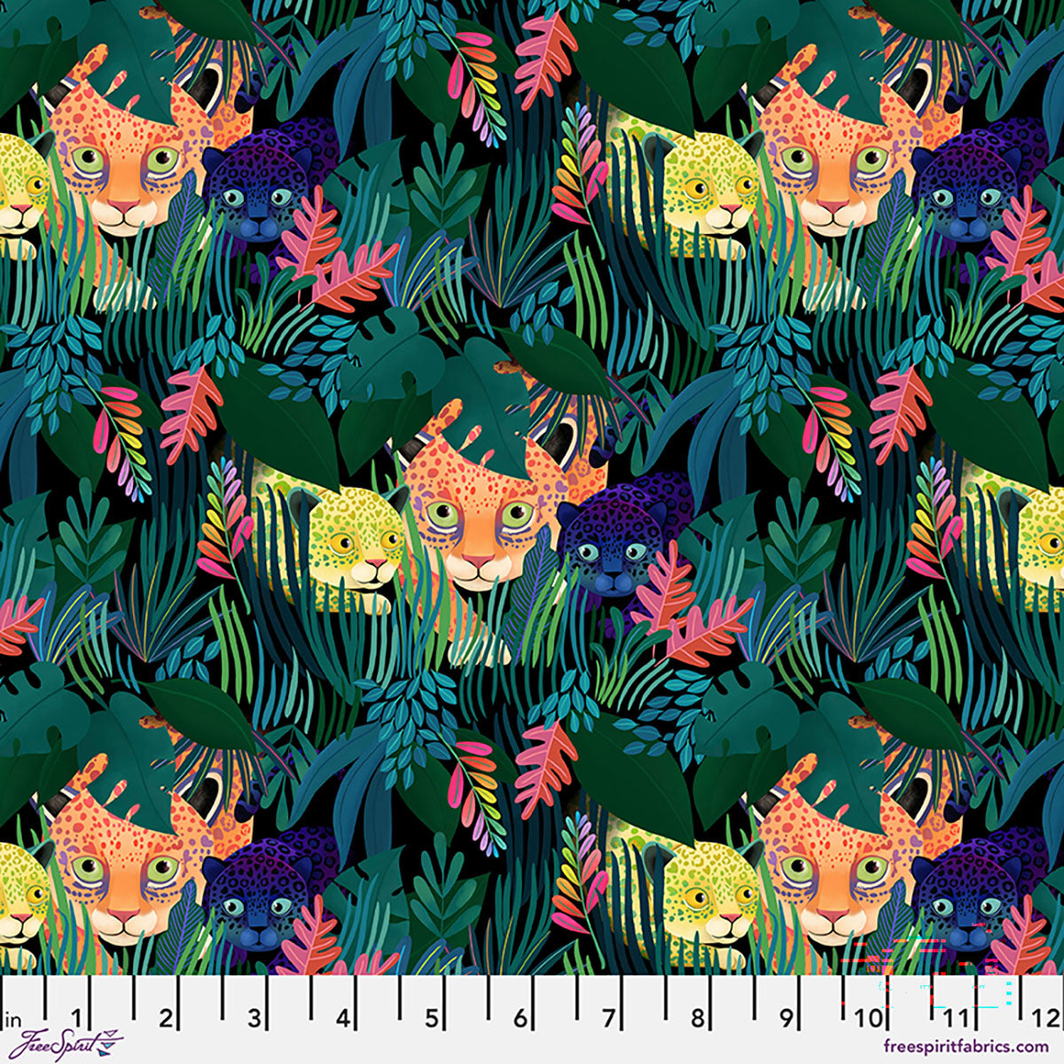 Love Under the Stars Quilt Fabric - Jaguar Prowl in Multi - PWKT050.XMULTI