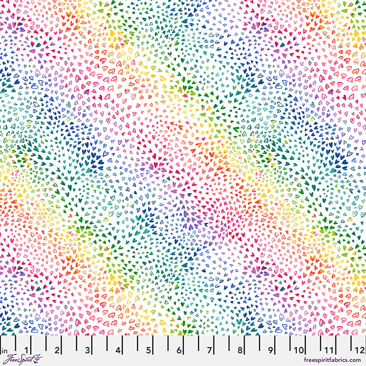 Love Under the Stars Quilt Fabric - Little Hearts in White - PWKT055.XWHITE