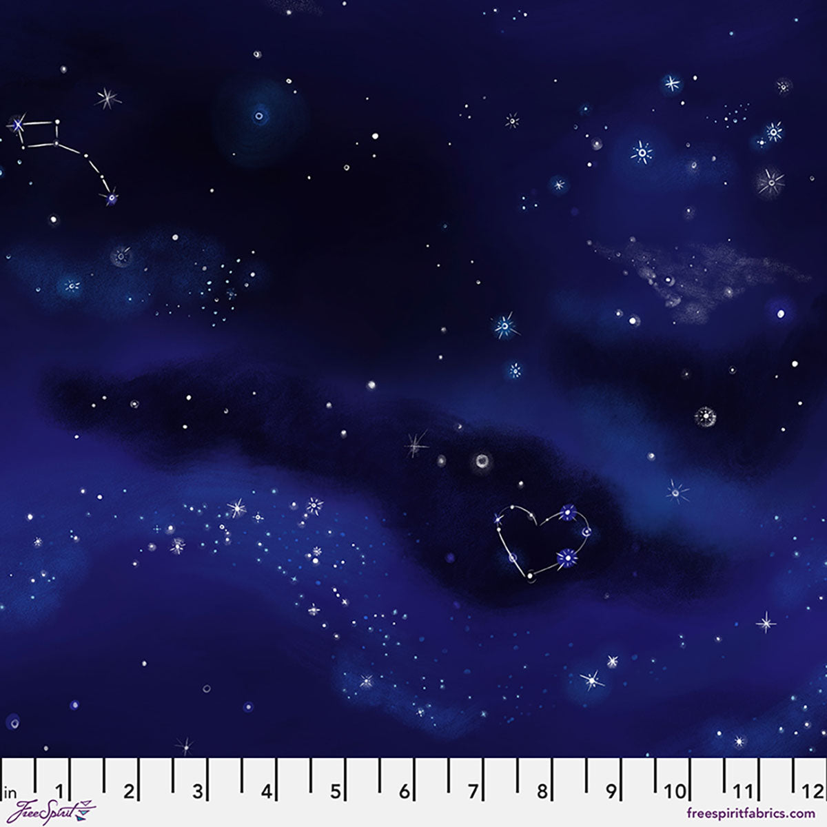 Love Under the Stars Quilt Fabric - Midnight Sky in Night Blue - PWKT054.XNIGHT