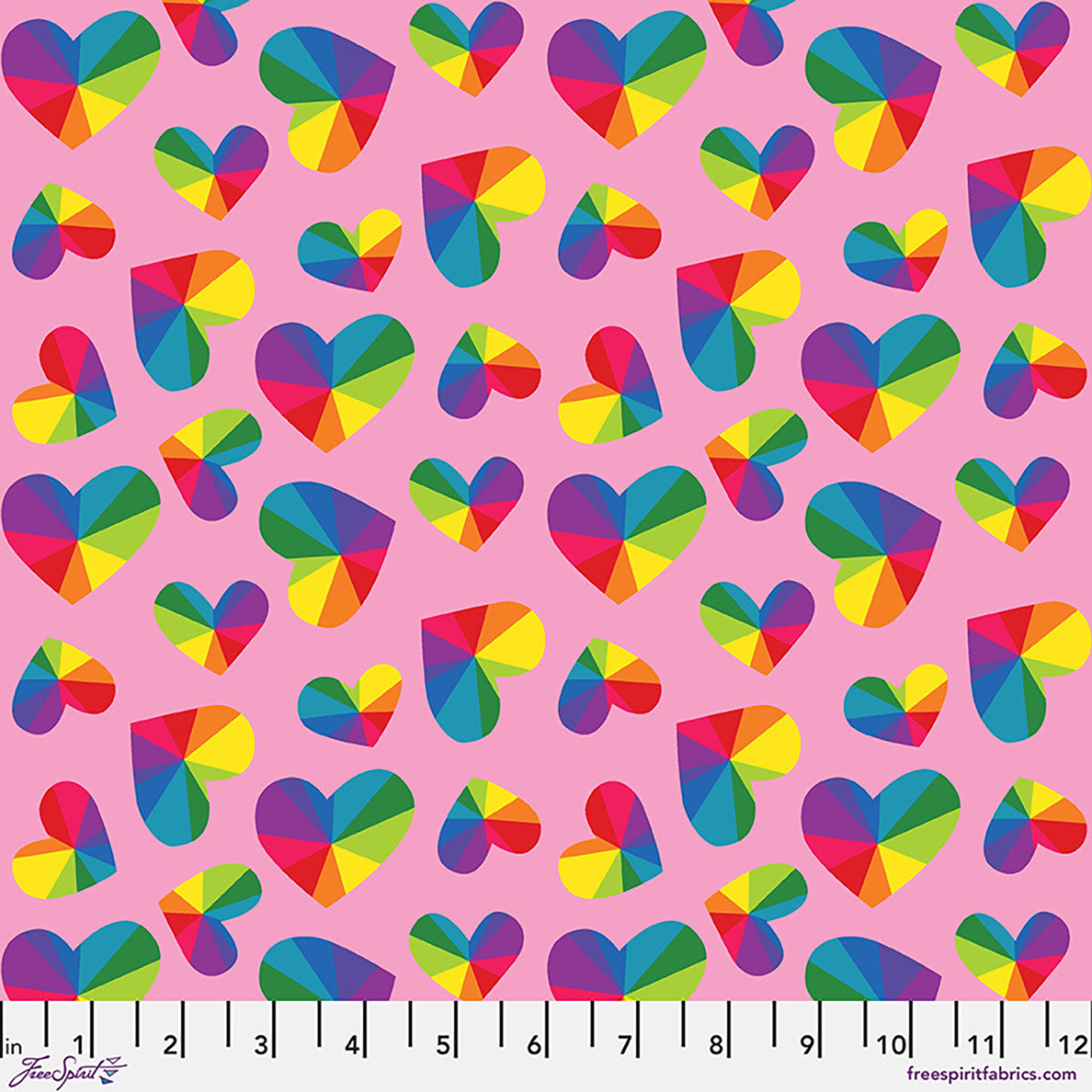 Love Under the Stars Quilt Fabric - Love Everywhere in Pink - PWKT037.XPINK