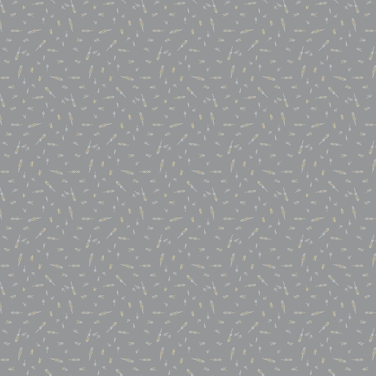 Lucky Day Quilt Fabric - Arrows in Gray - F90972-90 - COTTON FLANNEL