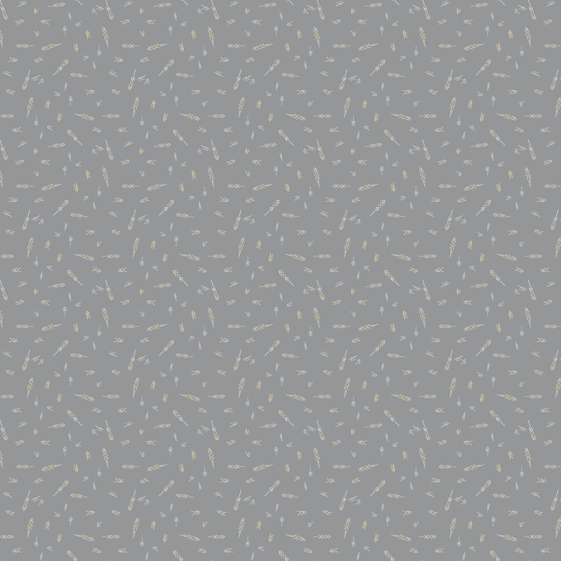 Lucky Day Quilt Fabric - Arrows in Gray - F90972-90 - COTTON FLANNEL