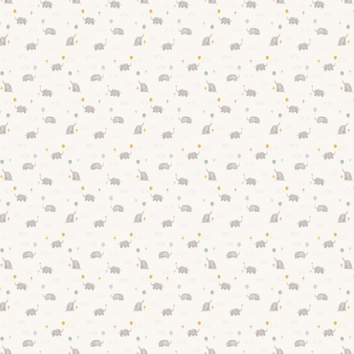Lucky Day Quilt Fabric - Balloons in Cream - F90967-11 - COTTON FLANNEL