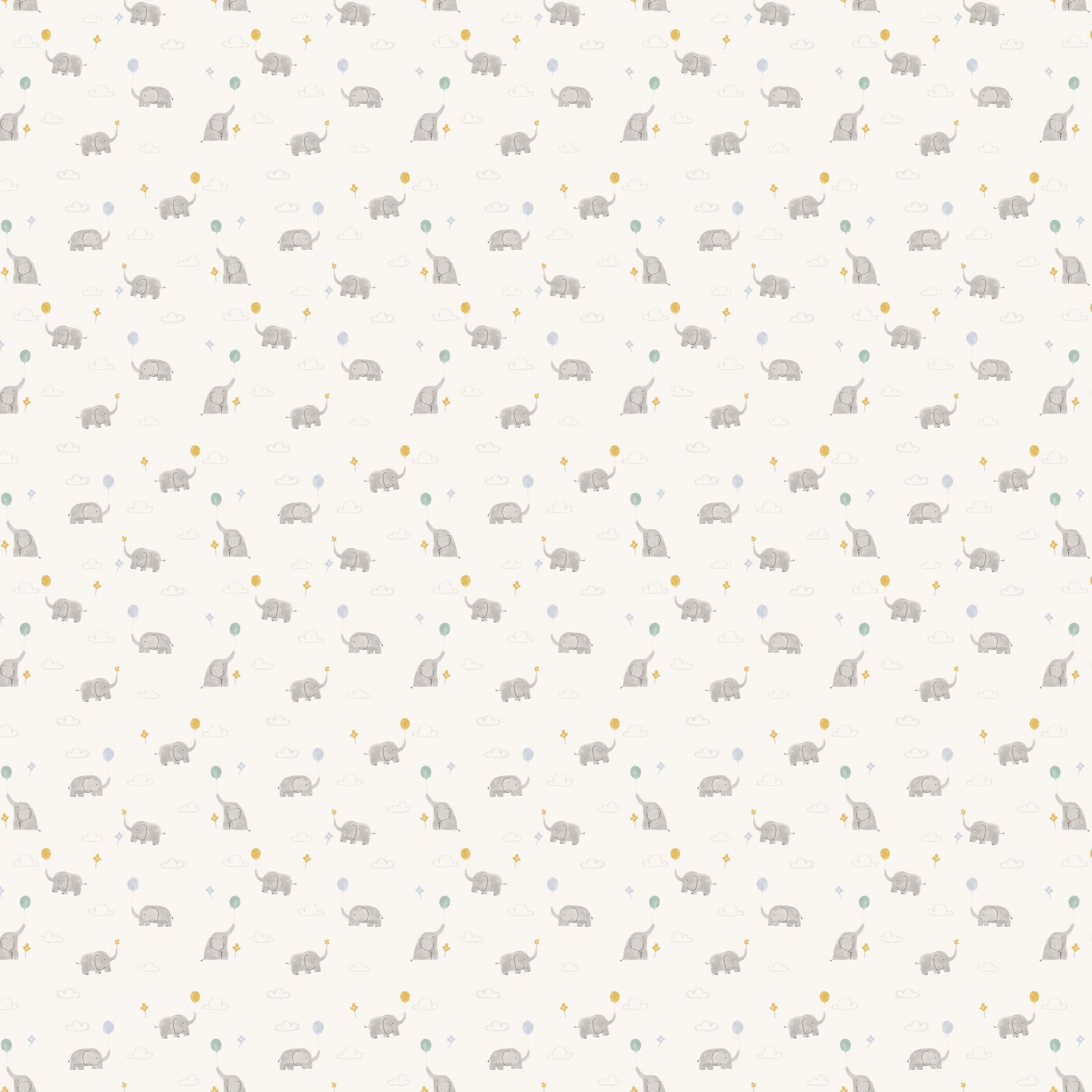 Lucky Day Quilt Fabric - Balloons in Cream - F90967-11 - COTTON FLANNEL