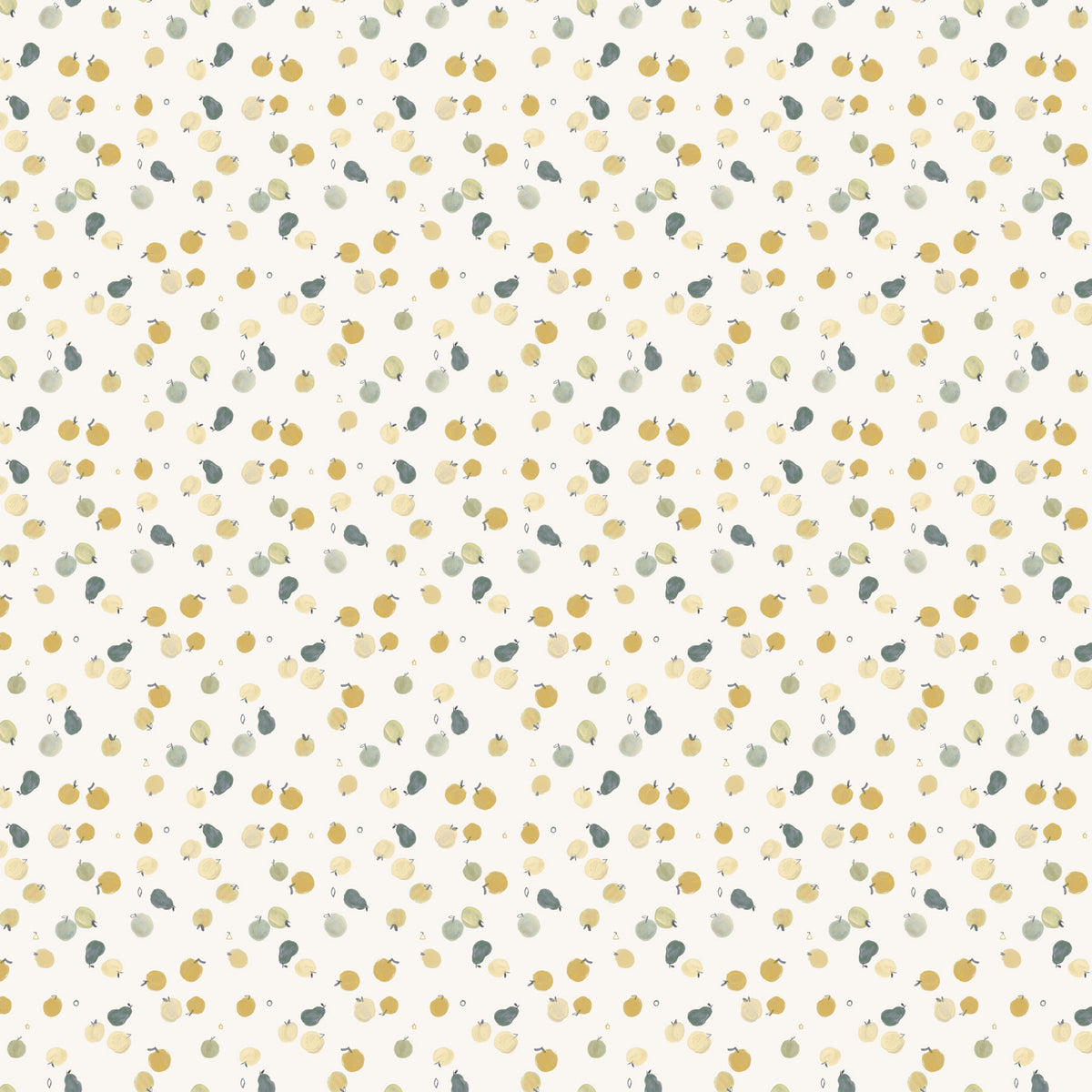 Lucky Day Quilt Fabric - Fruits in Cream - F90970-11 - COTTON FLANNEL
