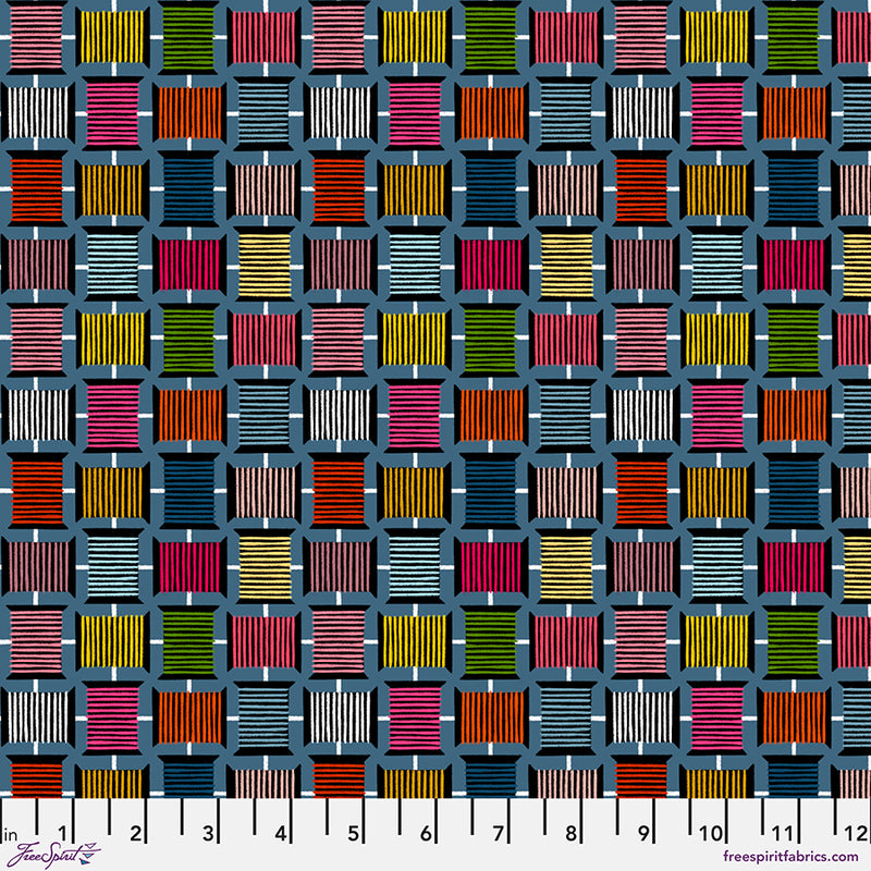 Magic Makers Quilt Fabric - Thread of Life in Cornflower Blue - PWCD121.XCORNFLOWER