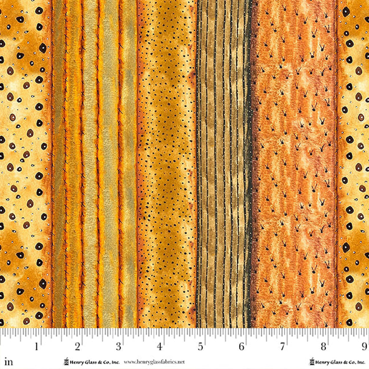 Magical Desert Quilt Fabric - Strata Stripe in Butterscotch Gold - 2080-48