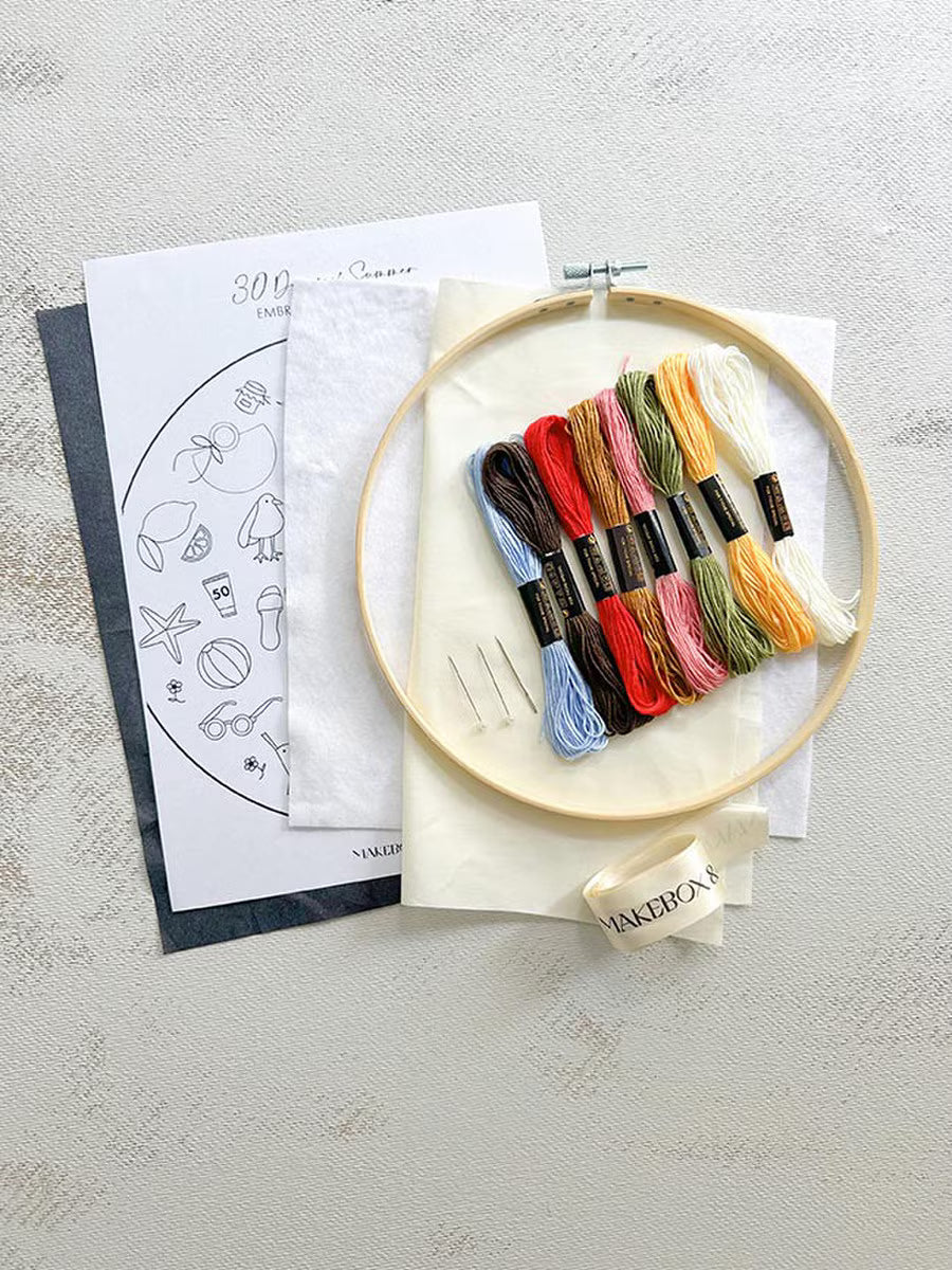 MakeBox & Co. Summer Stitches Embroidery Kit - KT001-87010