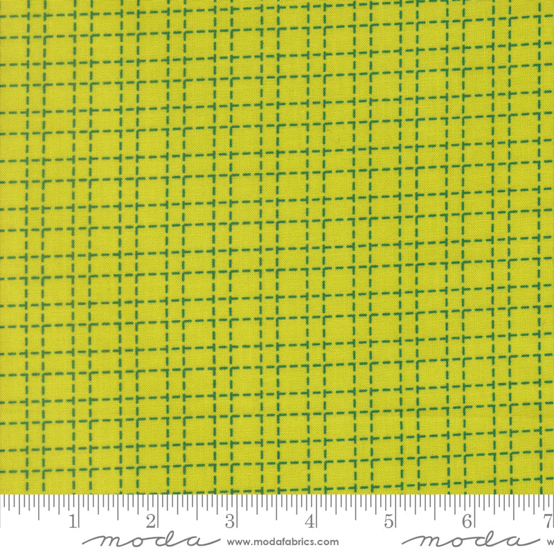 Maker's Delight Quilt Fabric - Crosshatch in Acid Green - 28106 21