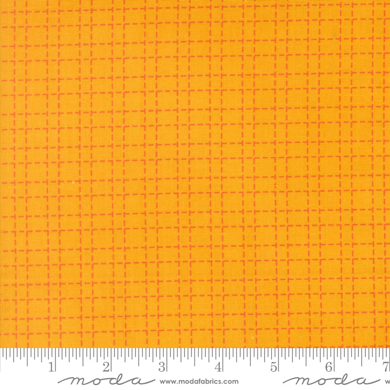 Maker's Delight Quilt Fabric - Crosshatch in Chrome Yellow - 28106 22
