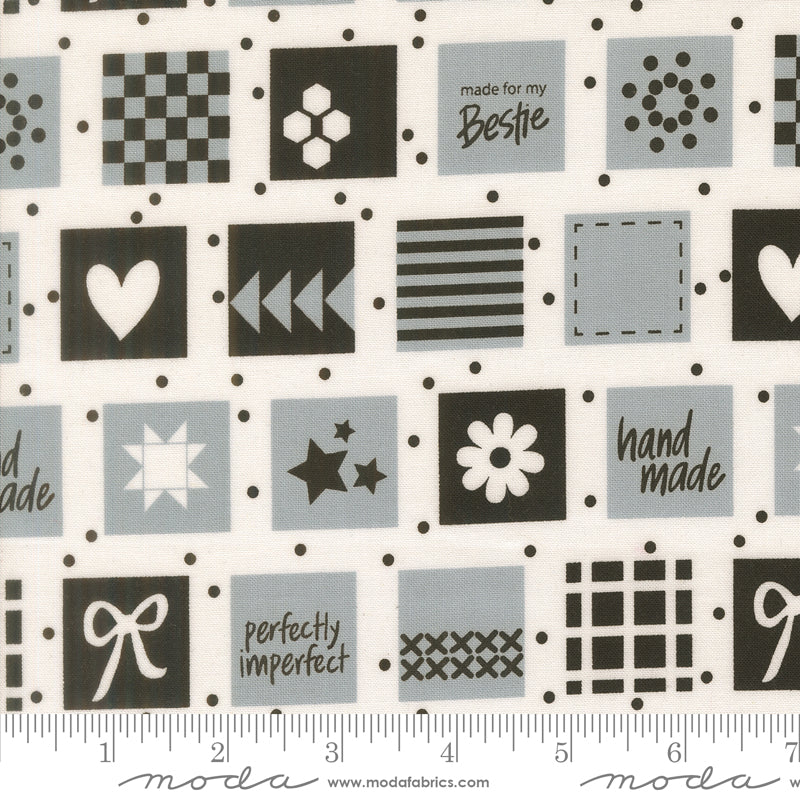 Maker's Delight Quilt Fabric - Handmade in Platinum - 28101 31