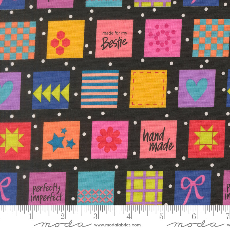 Maker's Delight Quilt Fabric - Handmade in Super Black - 28101 23