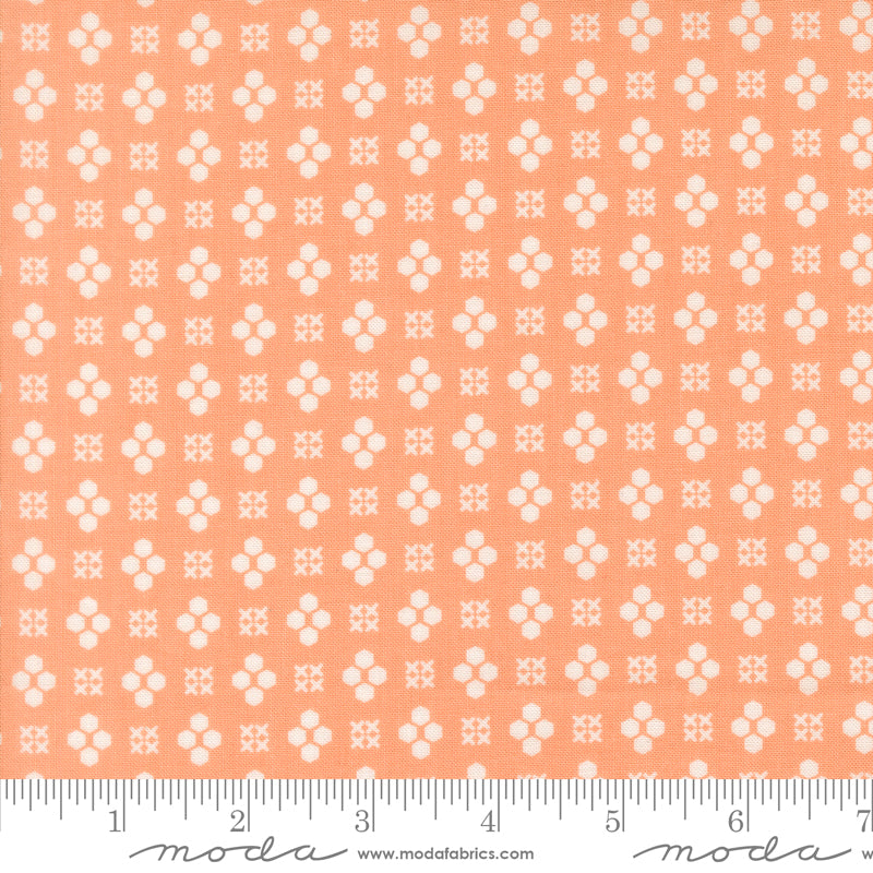 Maker's Delight Quilt Fabric - Handwork in Canteloupe - 28104 21