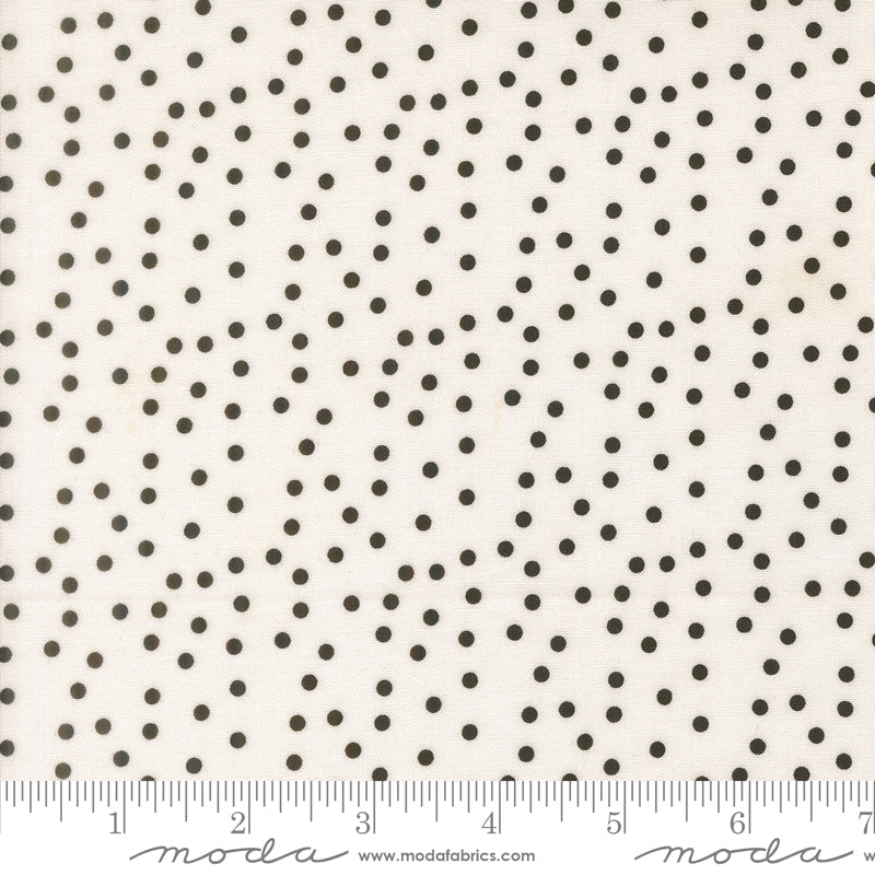 Maker's Delight Quilt Fabric - Small Dot in White Black (Off White) - 28107 11