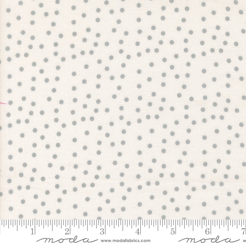 Maker's Delight Quilt Fabric - Small Dot in White/Platinum (Off White) - 28107 31