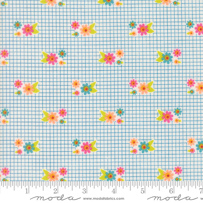 Maker's Delight Quilt Fabric - Tiny Florals in Breeze - 28102 24