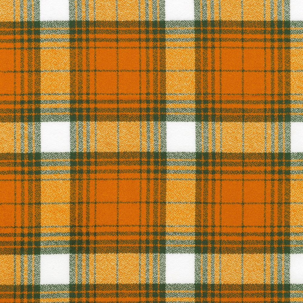 Mammoth Flannel Game Day Quilt Fabric - Ember Plaid (Orange) - SRKF-24168-285 EMBER