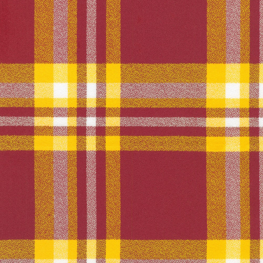 Mammoth Flannel Game Day Quilt Fabric - Maroon Plaid (Maroon/Gold) - SRKF-24167-100 MAROON
