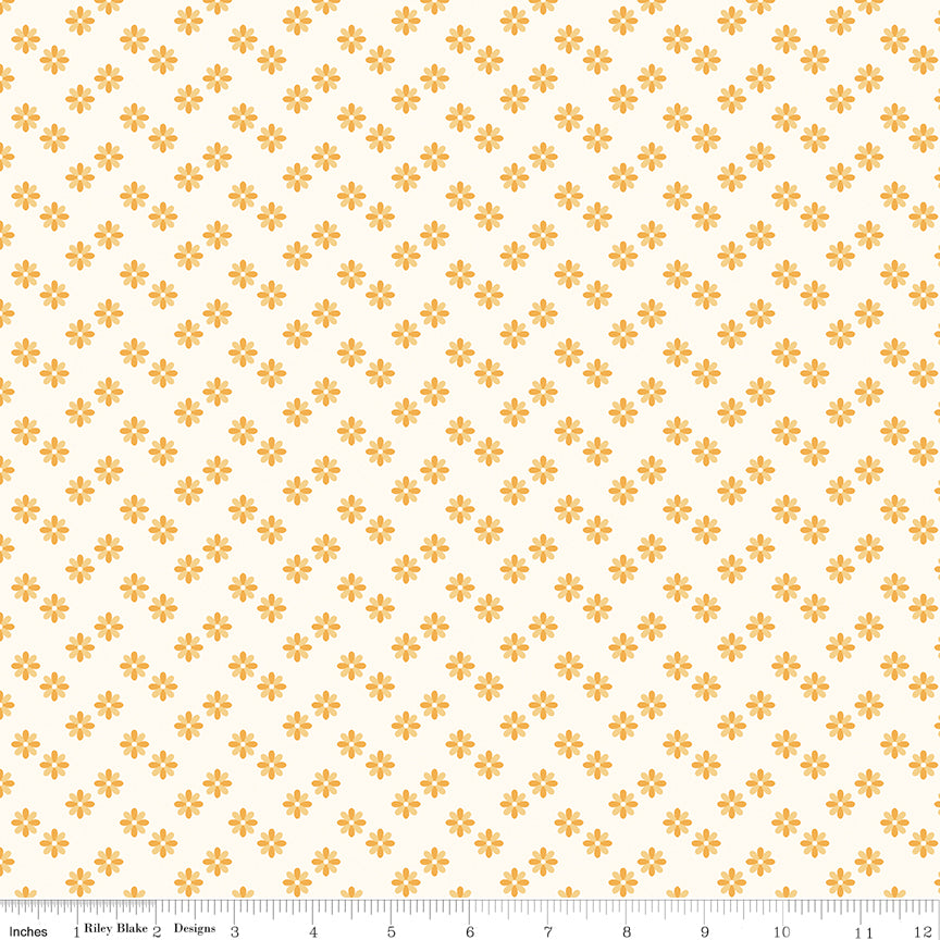 Meadow Moments Quilt Fabric - Flower Sprinkle in Cream - C17235-CREAM
