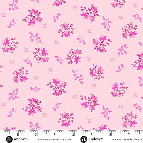 Memories Unfold Quilt Fabric - Echinacea in Pink - A-1427-E