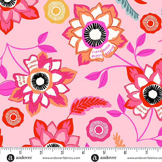 Memories Unfold Quilt Fabric - Mayflower in Blush Pink - A-1425-EL