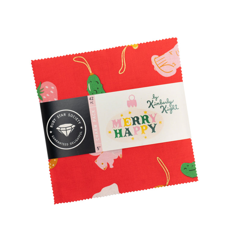 Merry Happy Quilt Fabric by Ruby Star Society - Charm Squares - set of 42 5" squares - RS3097PP