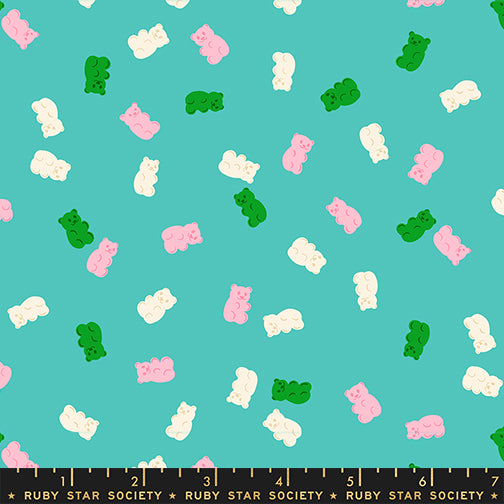 Merry Happy Quilt Fabric by Ruby Star Society - Merry Gummies in Iceberg Aqua - RS3104 13