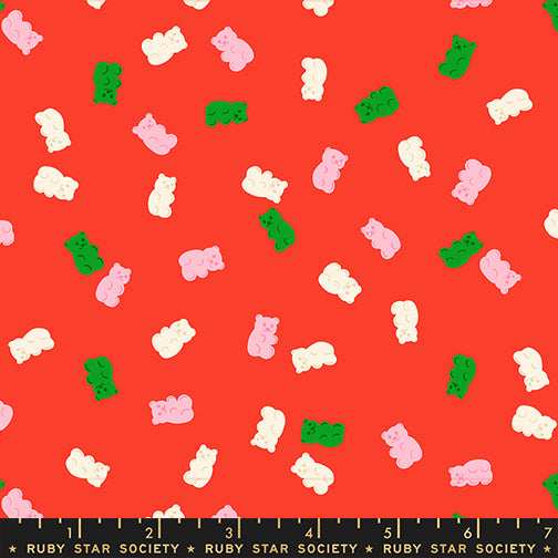Merry Happy Quilt Fabric by Ruby Star Society - Merry Gummies in Lollipop Red - RS3104 12