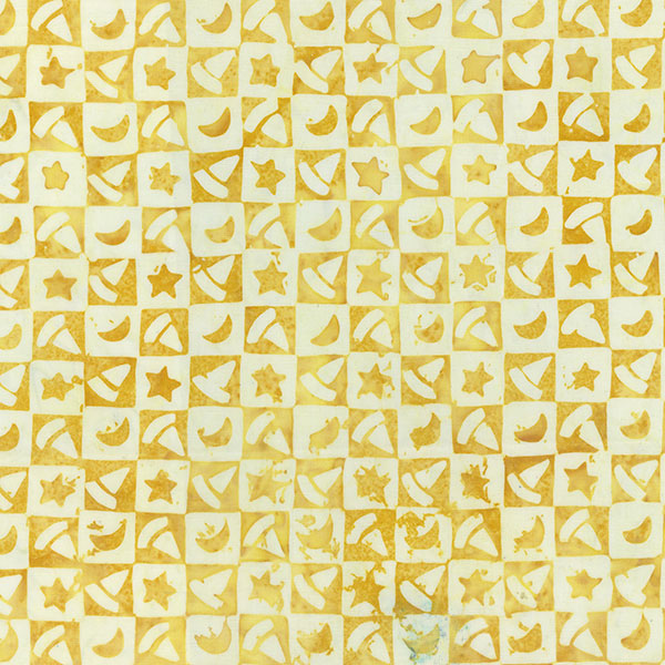 Midnight Magic Batik Quilt Fabric - Checkerboard in Ginger Gold - 83003-55